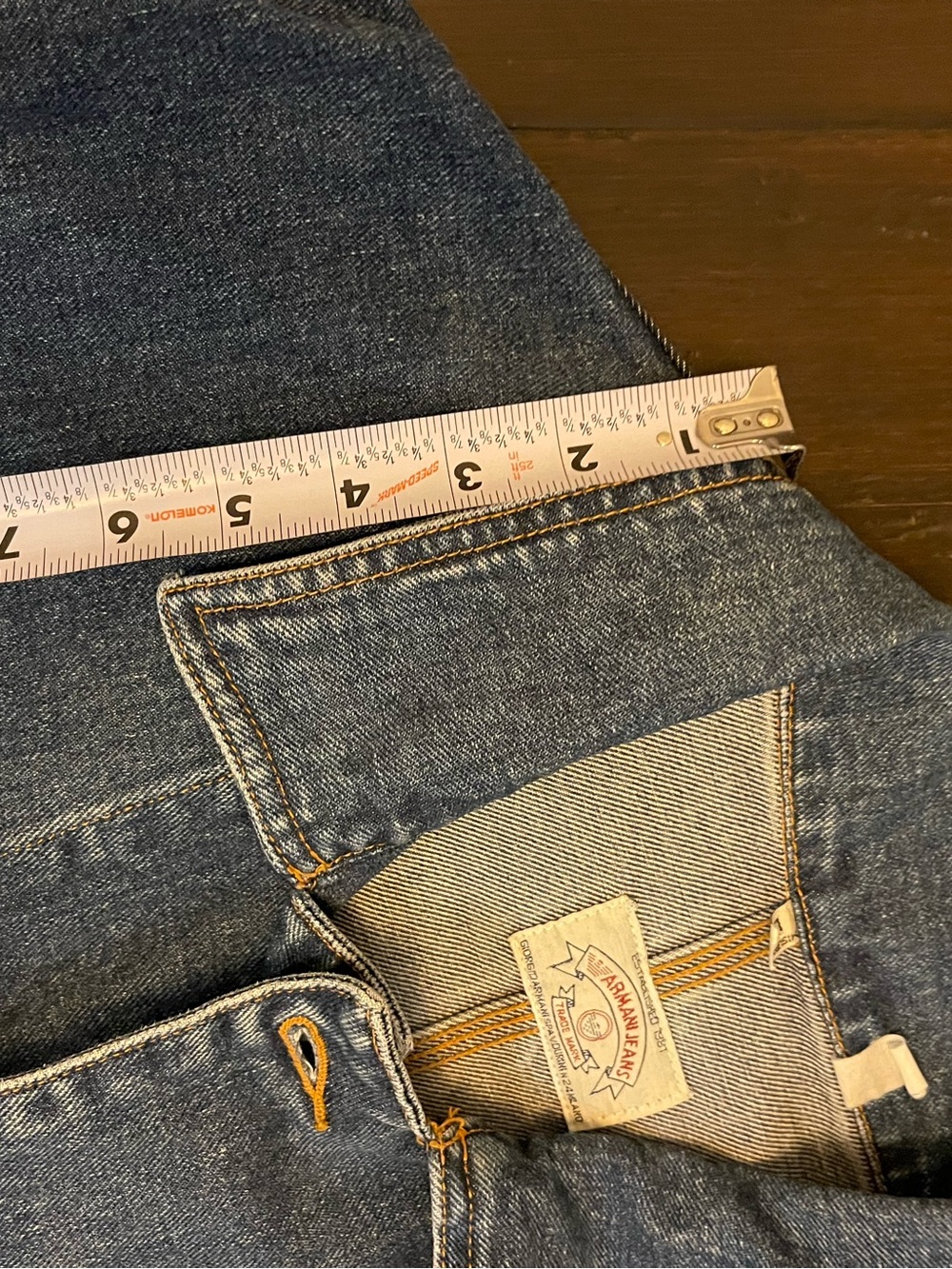 Rare Oversized Vintage Armani Jeans Men's Denim Utility Jacket - Picture 13 of 15